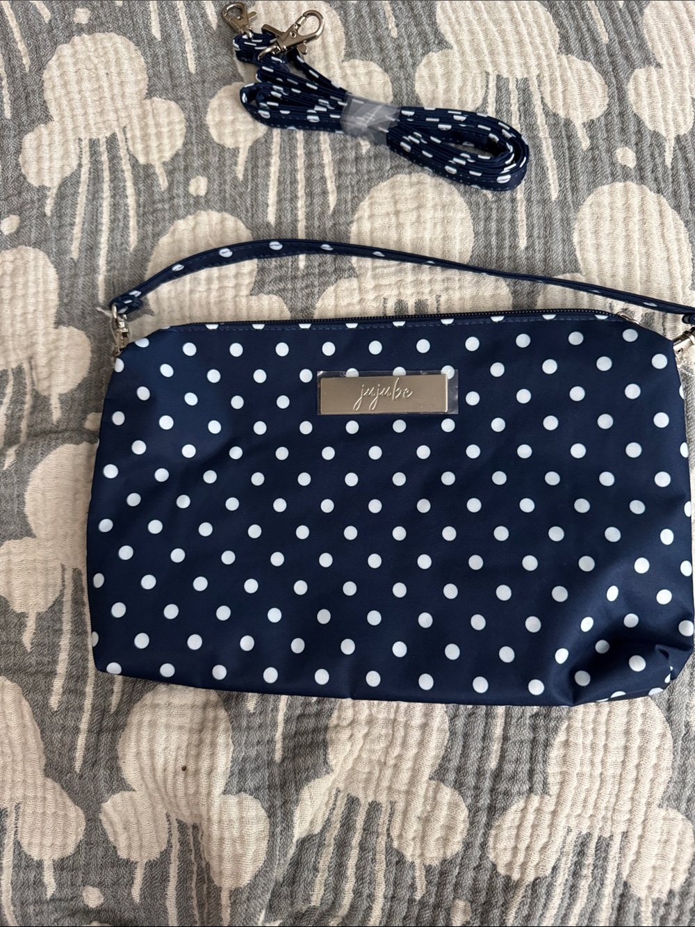 NWT!! - Ju-Ju-Be Navy with White Polka Dot Crossbody Bag